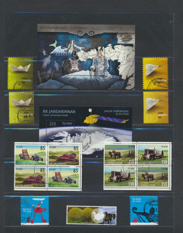 Iceland fine used 2008  stamps Yearset, all stamps and blocks issued. - Image 2