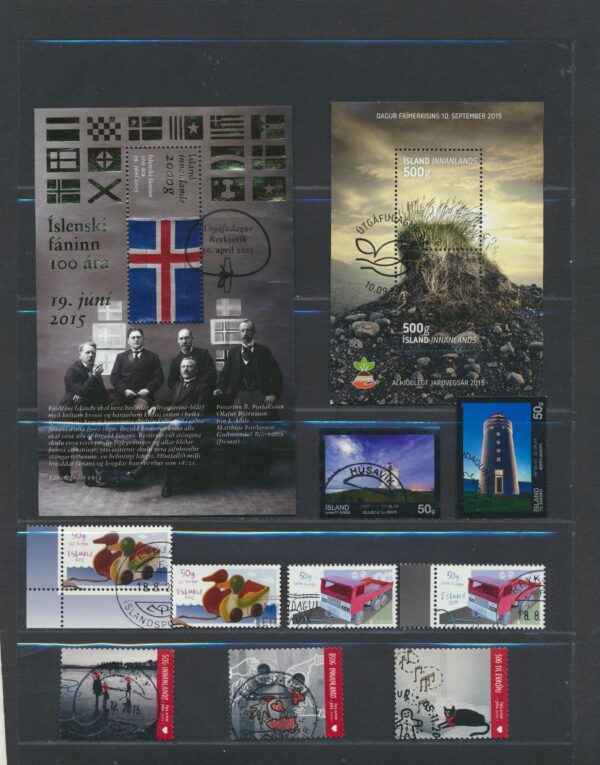 Iceland fine used 2015  stamps Yearset, all stamps and blocks issued. - Image 2