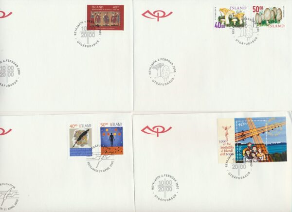 Iceland FDC  all issued   2000. - Image 2