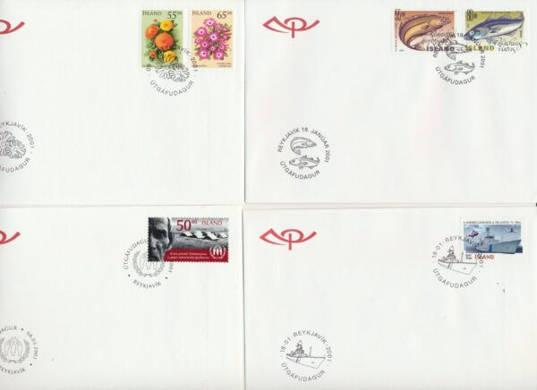 Iceland FDC  all issued   2001. - Image 2