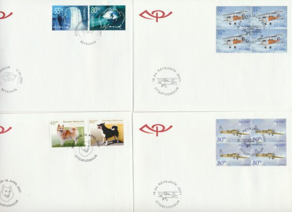 Iceland FDC  all issued   2001.
