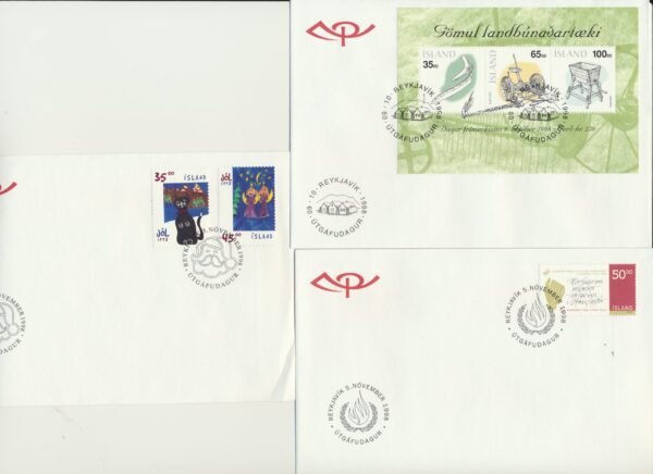 Iceland FDC  all issued  1998. - Image 2