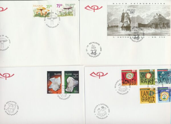 Iceland FDC  all issued  1999. - Image 5