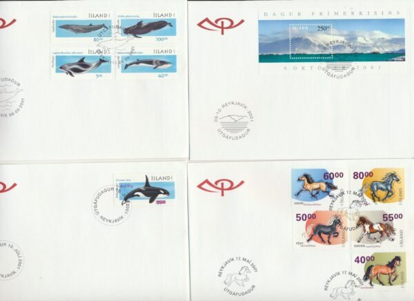 Iceland FDC  all issued   2001. - Image 4