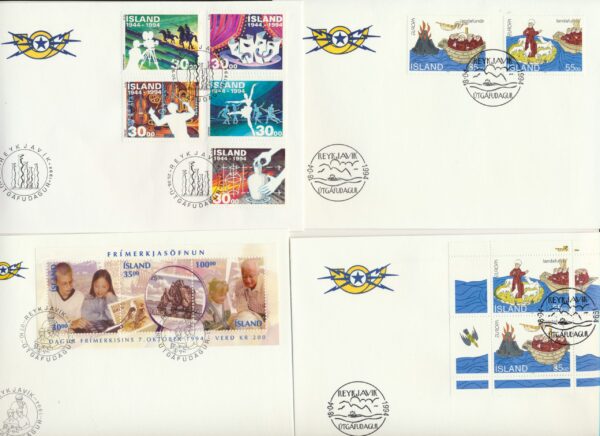 Iceland FDC  all issued  1994.