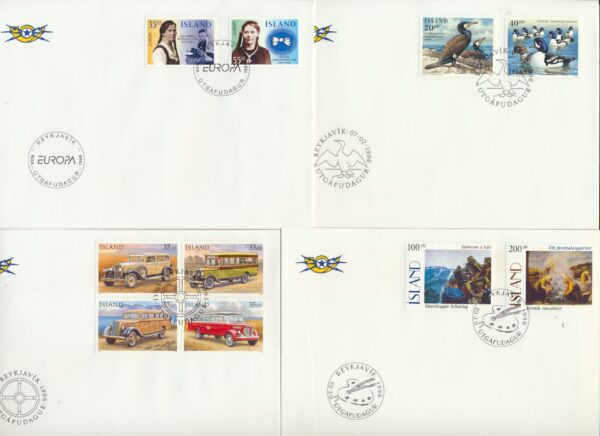 Iceland FDC  all issued  1996.