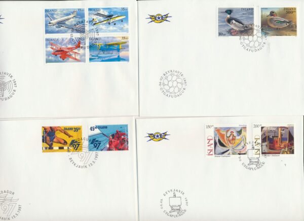 Iceland FDC  all issued  1997.