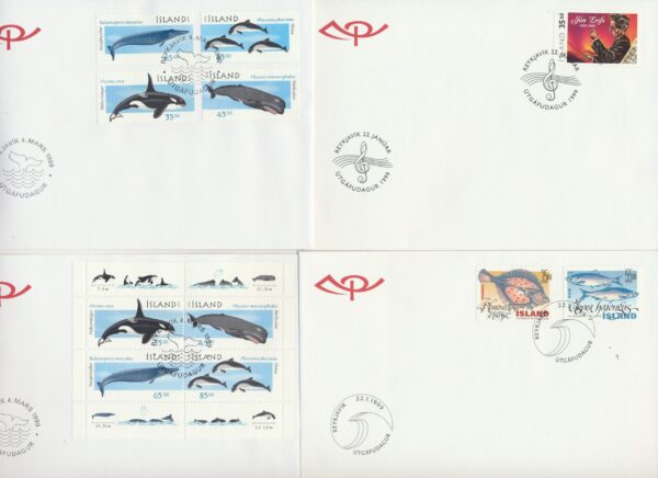 Iceland FDC  all issued  1999. - Image 2