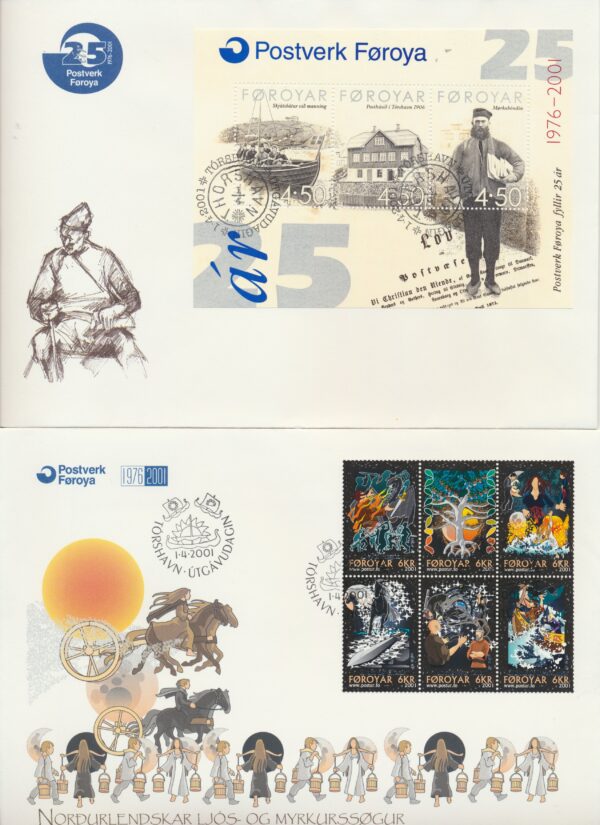 The Faroes  All FDC issued  at  year of 2001. - Image 2