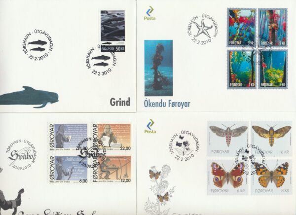The Faroes All FDC issued at year of 2010.