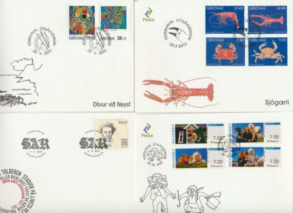 The Faroes All FDC issued at year of 2013.