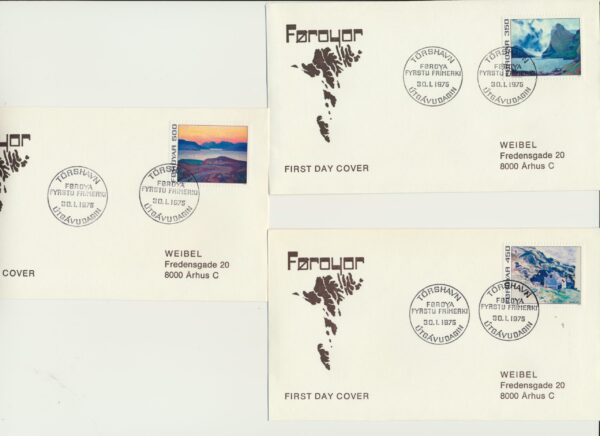 The Faroes All FDC issued at year of  1975. - Image 2