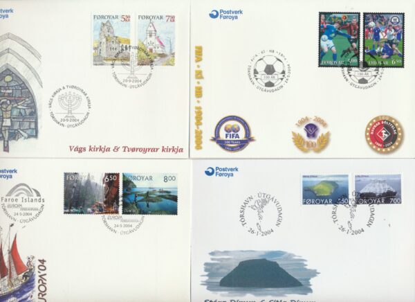 The Faroes All FDC issued at year of 2004.