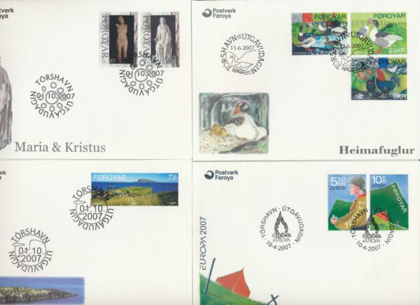 The Faroes All FDC issued at year of 2007.