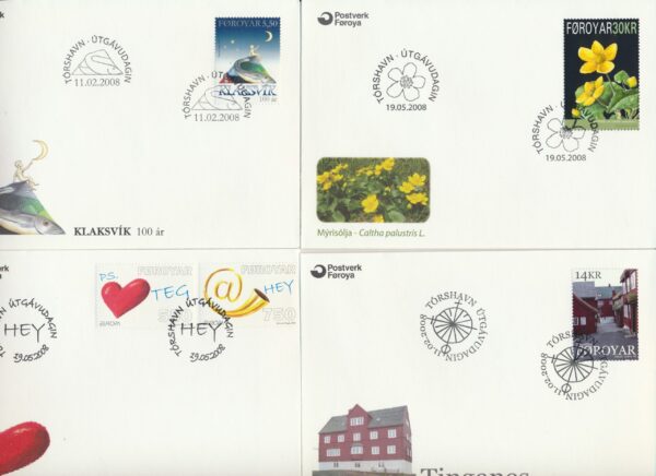 The Faroes All FDC issued at year of 2008.