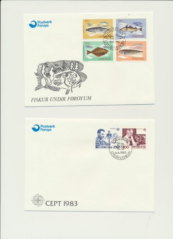 The Faroes All FDC issued at year of 1983. - Image 2