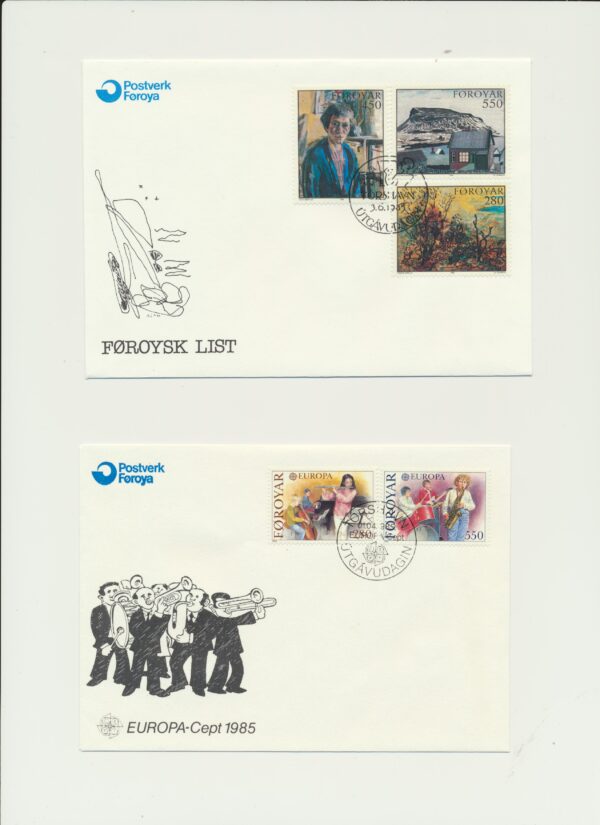 The Faroes All FDC issued at year of 1985. - Image 2