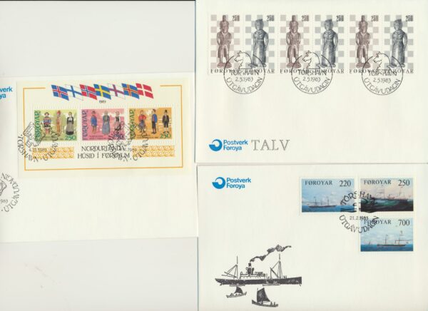 The Faroes All FDC issued at year of 1983.