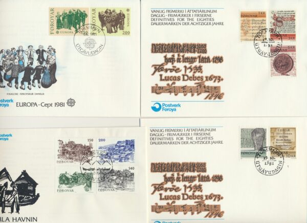 The Faroes All FDC issued at year of 1981.