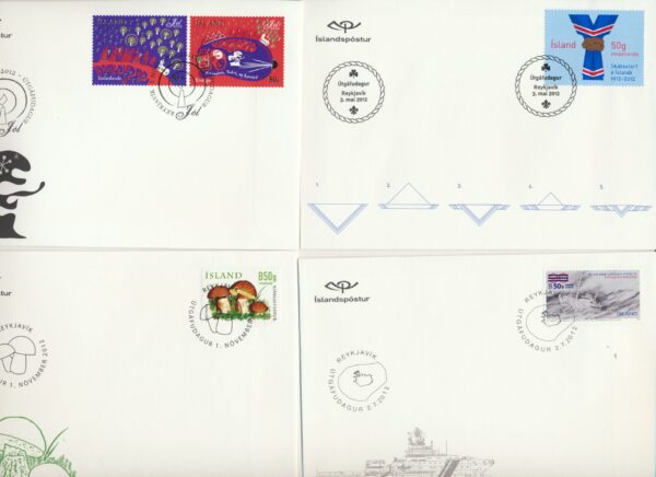 Iceland all FDCs issued in year of 2012. - Image 6