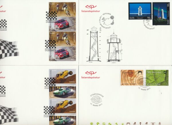 Iceland all FDCs issued in year of 2011. - Image 5