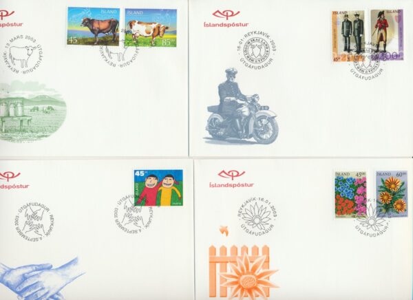 Iceland all FDCs issued in year of 2003. - Image 2