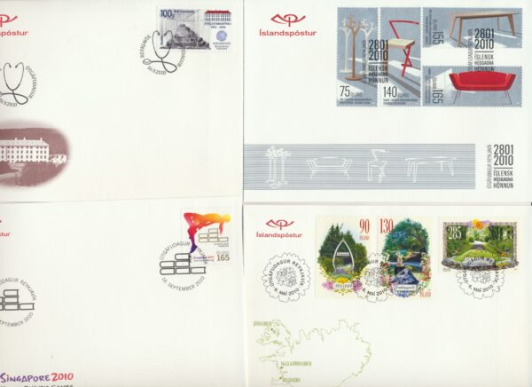Iceland all FDCs issued in year of 2010. - Image 3