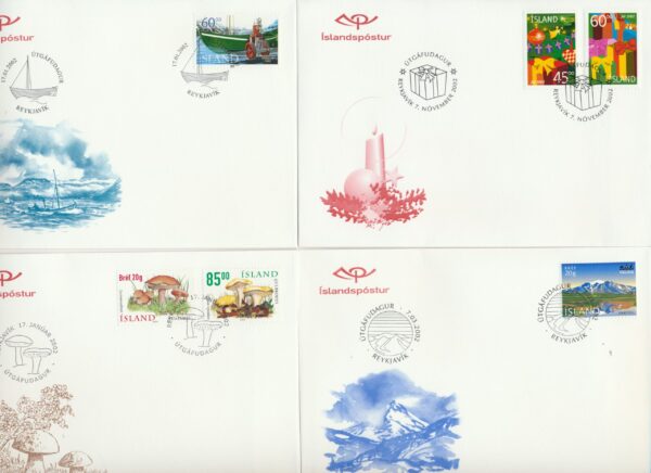 Iceland all FDCs issued in year of 2002. - Image 2