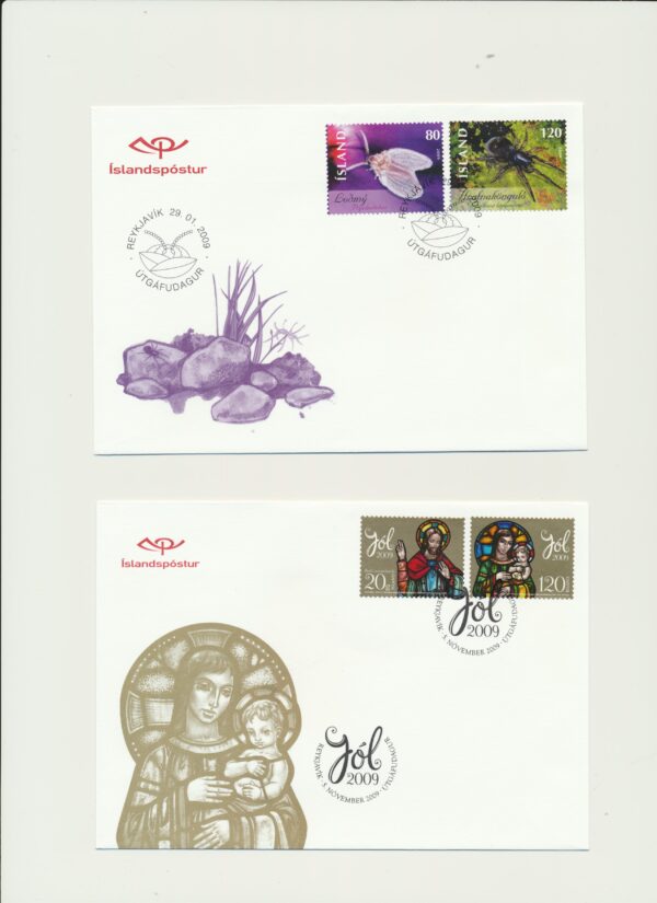 Iceland all FDCs issued in year of 2009. - Image 2