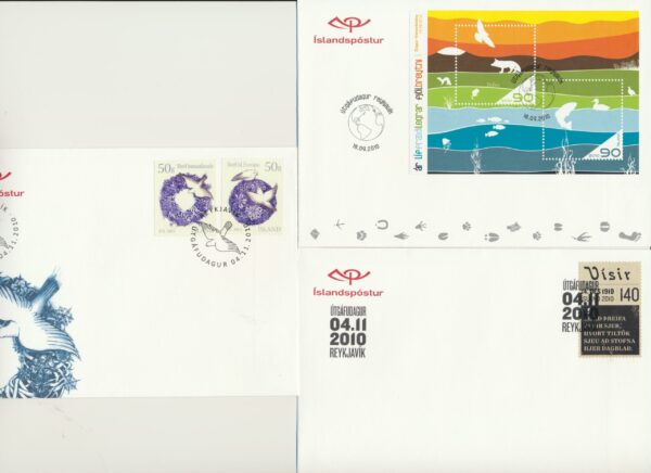 Iceland all FDCs issued in year of 2010. - Image 2