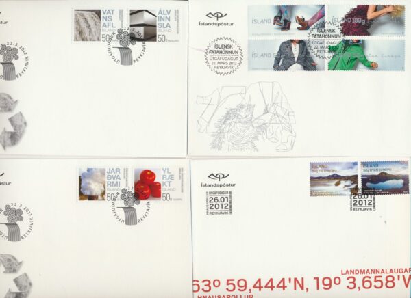 Iceland all FDCs issued in year of 2012. - Image 3