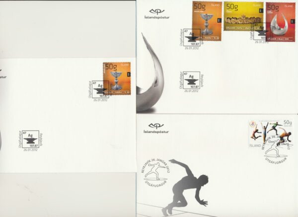 Iceland all FDCs issued in year of 2012. - Image 2