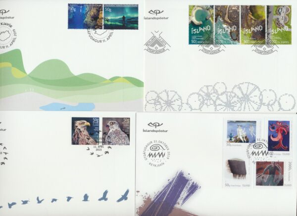 Iceland all FDCs issued in year of 2019.