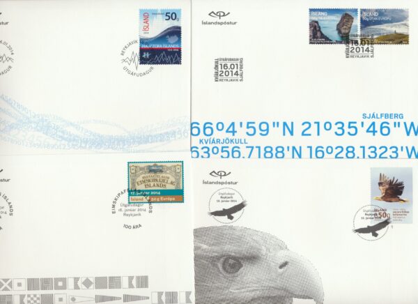Iceland all FDCs issued in year of 2014. - Image 5