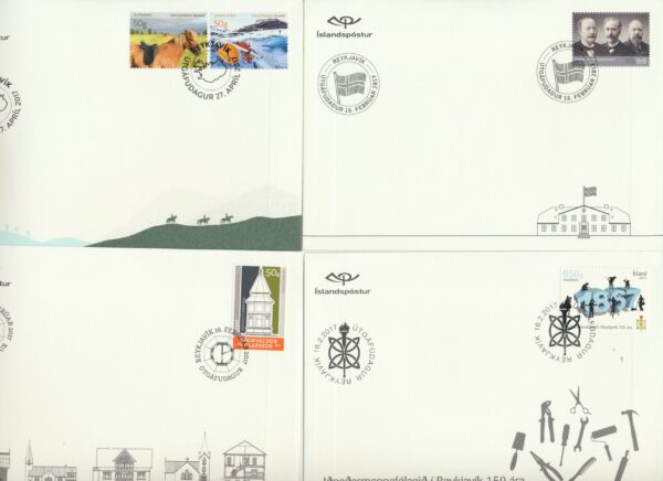 Iceland all FDCs issued in year of 2017. - Image 4