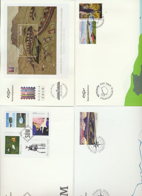 Iceland all FDCs issued in year of 2018. - Image 7