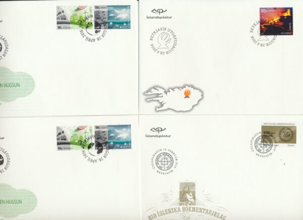 Iceland all FDCs issued in year of 2016. - Image 3