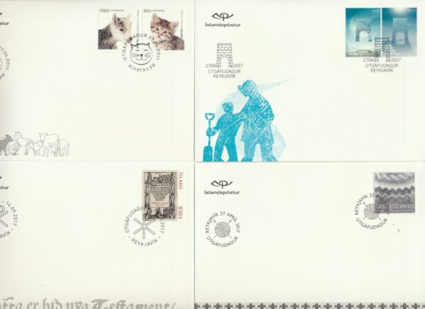 Iceland all FDCs issued in year of 2017. - Image 3