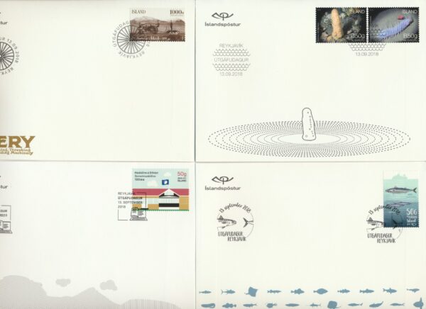 Iceland all FDCs issued in year of 2018.