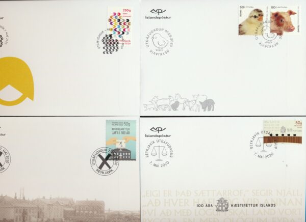 Iceland all FDCs issued in year of 2020. - Image 3