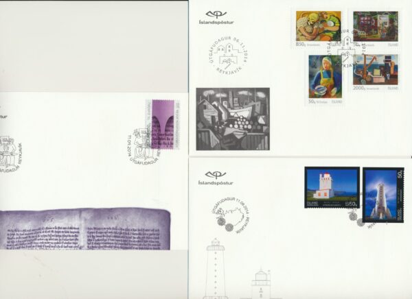 Iceland all FDCs issued in year of 2014. - Image 3