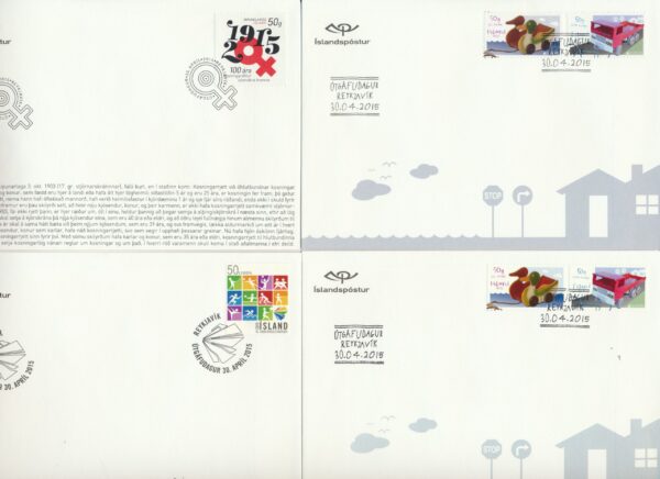 Iceland all FDCs issued in year of 2015. - Image 4