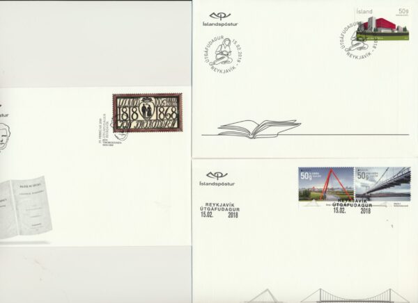 Iceland all FDCs issued in year of 2018. - Image 4