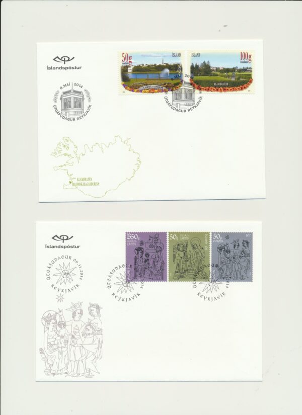 Iceland all FDCs issued in year of 2014. - Image 2