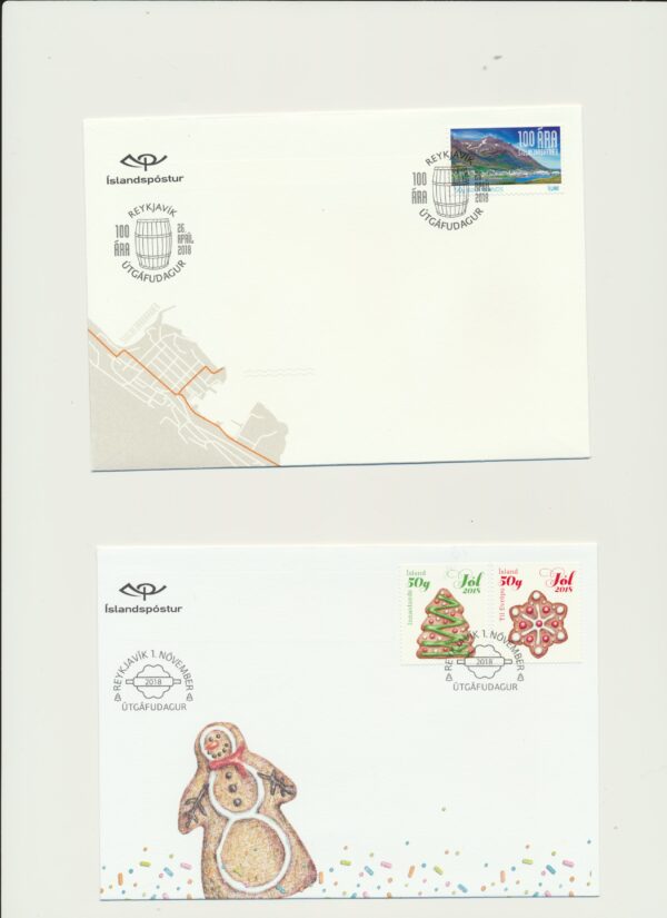 Iceland all FDCs issued in year of 2018. - Image 3