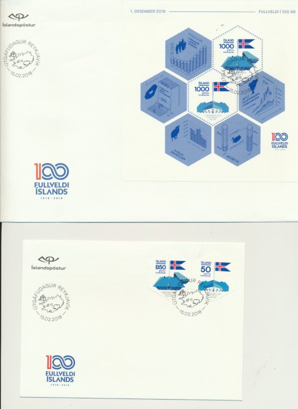 Iceland all FDCs issued in year of 2018. - Image 2
