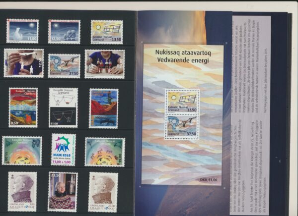 Greenland Yearset  2015  NH Mint.  stamps and blocks