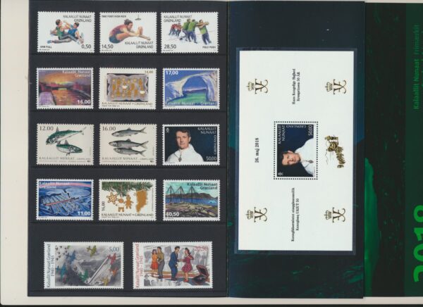 Greenland Yearset  2018  NH Mint.  stamps and blocks