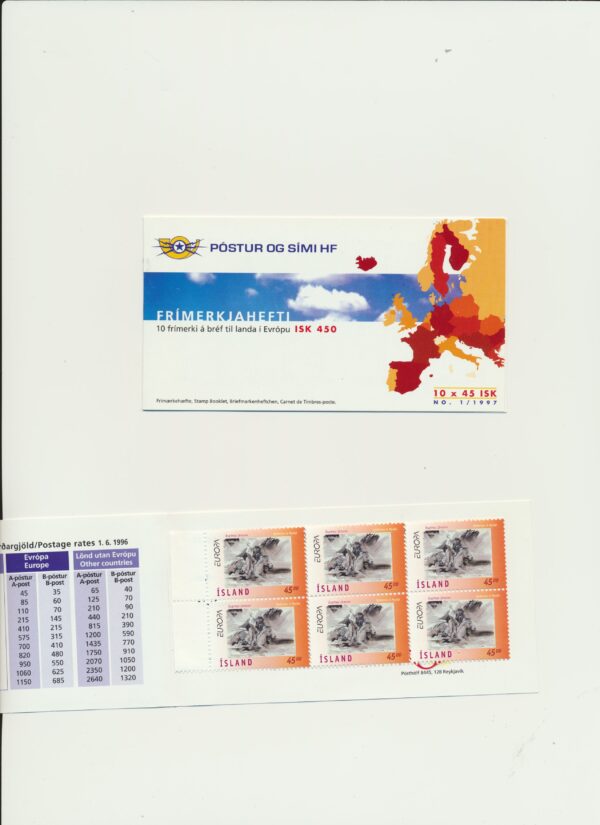 Iceland-booklet-issued-1997-Nh-Mint. Facit H-37