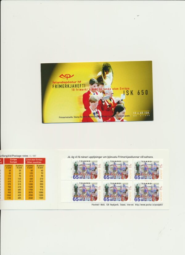 Iceland-booklet-issued-1998-Nh-Mint. Facit H-41